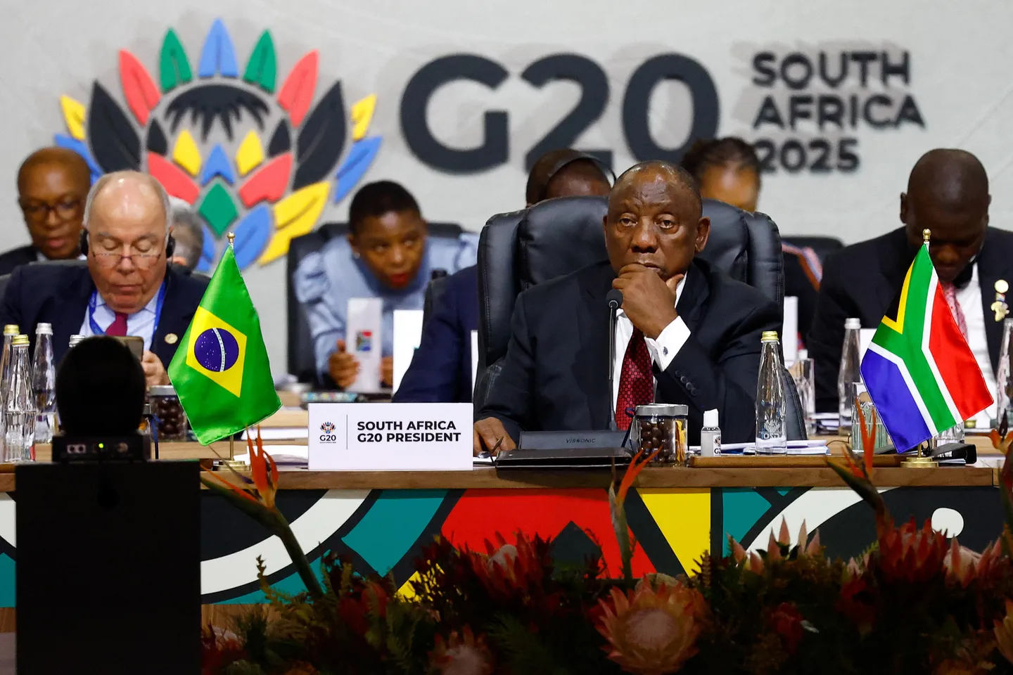 The image of Cyril Ramaphosa at the G20 Summit in South Africa